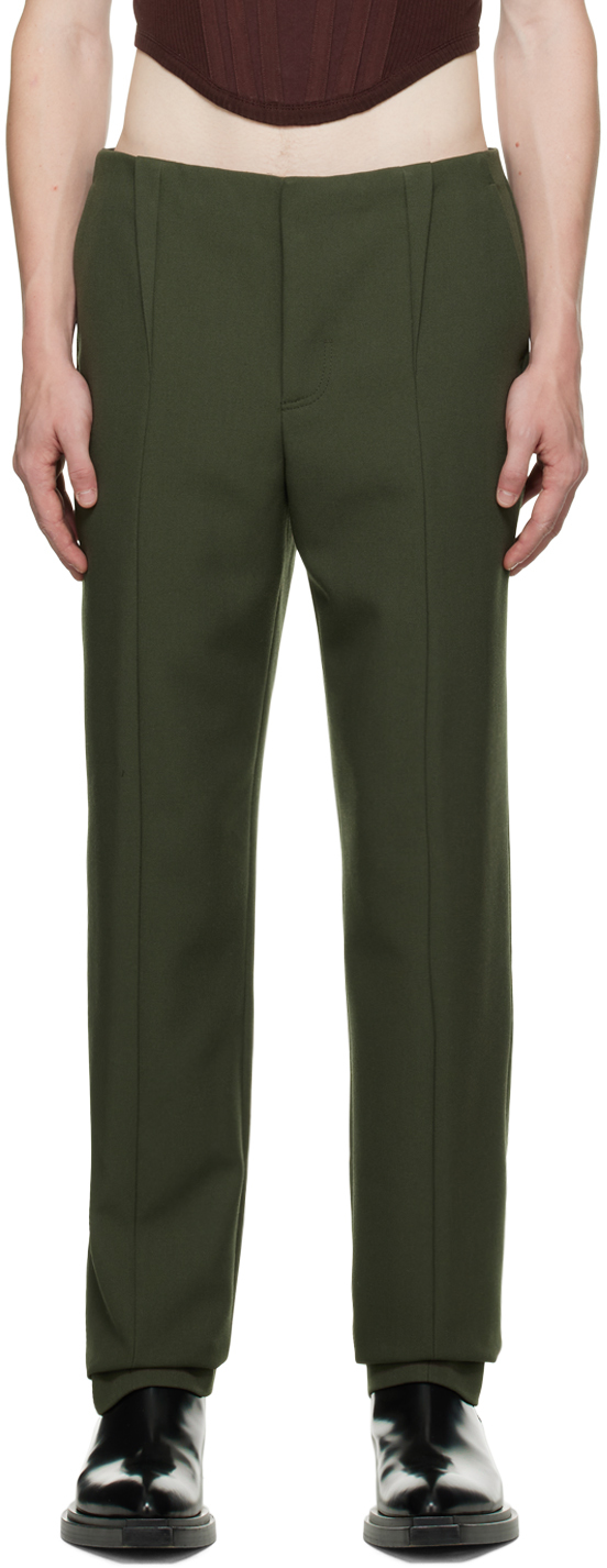 Dion Lee Green Tapered Trousers