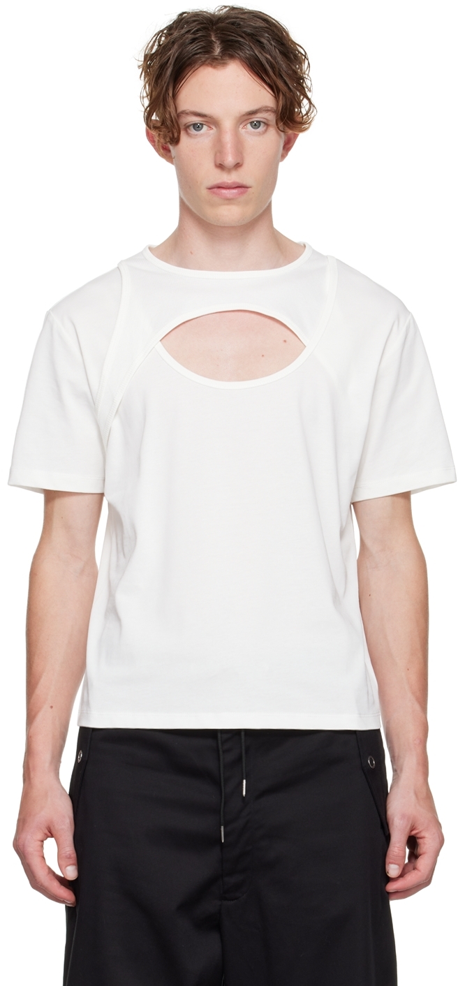 Dion Lee Ssense Exclusive White T-shirt In Ivory | ModeSens