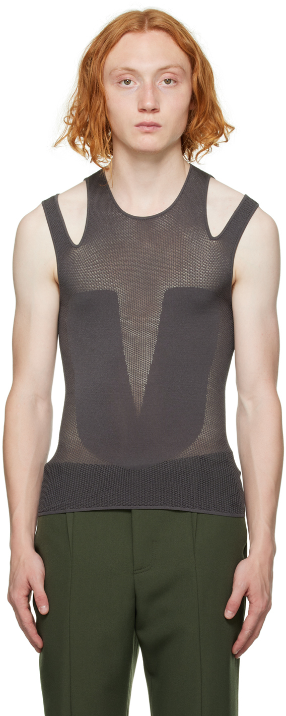 Gray Bodywear Tank Top by Dion Lee on Sale