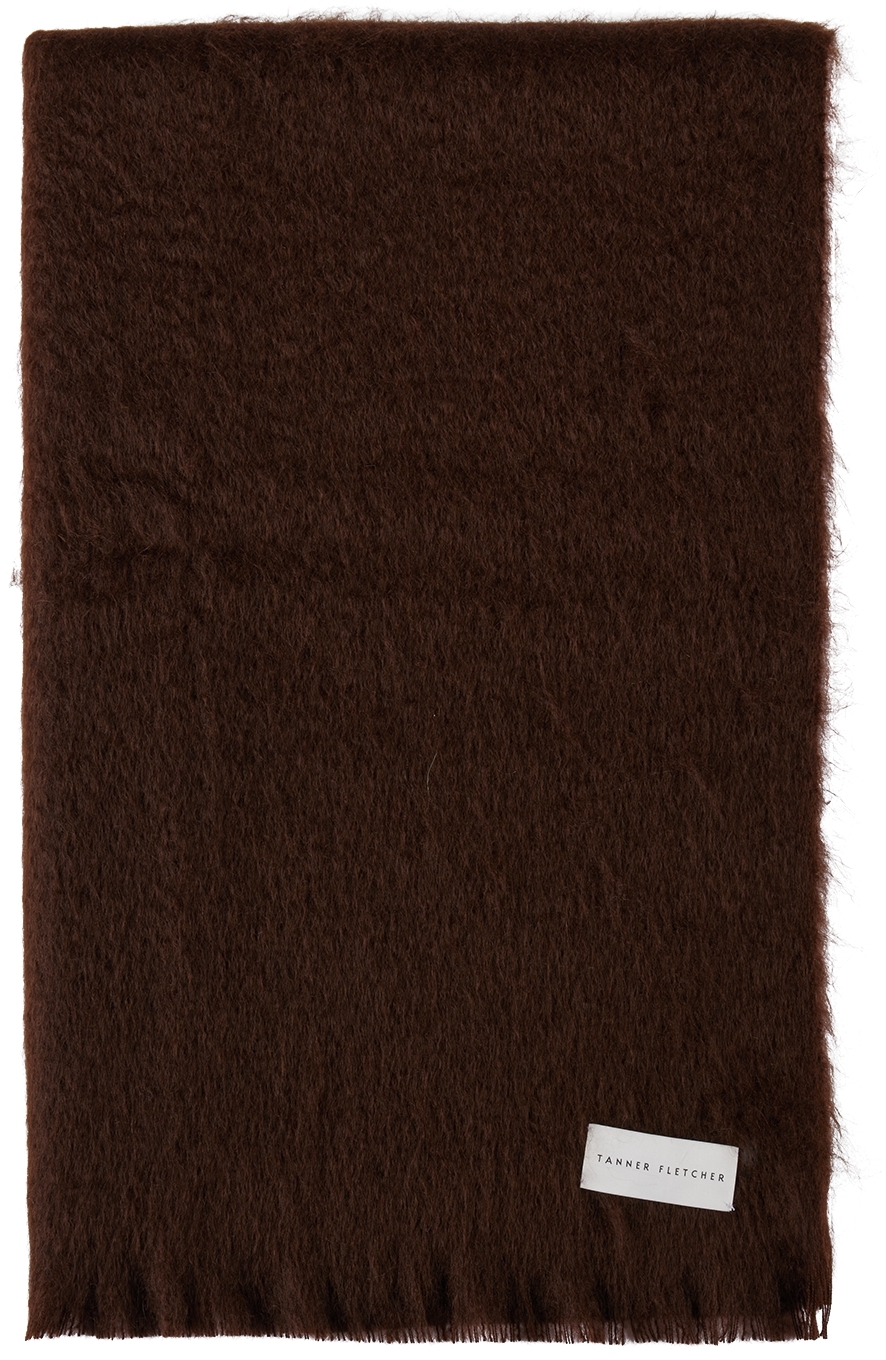 Brown Mohair Throw Blanket by Tanner Fletcher SSENSE