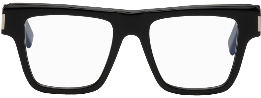 Saint Laurent Black Sl 469 Squared Acetate Sunglasses