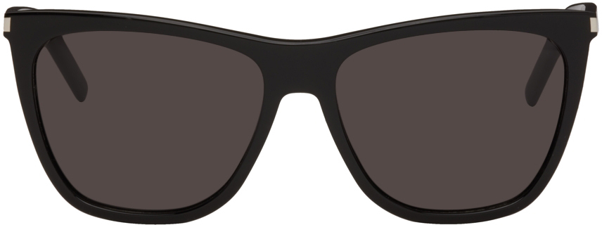 Saint Laurent Black Cat-eye Sunglasses In 001 Black
