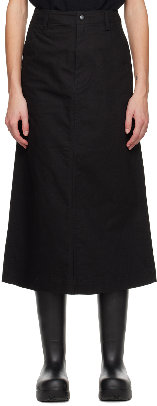 Black Takibi Chino Skirt