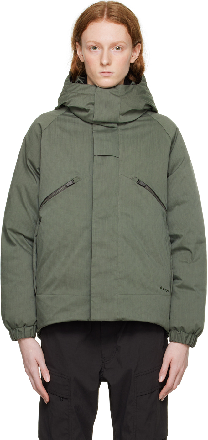 Khaki Fire-Resistant Down Jacket by Snow Peak on Sale