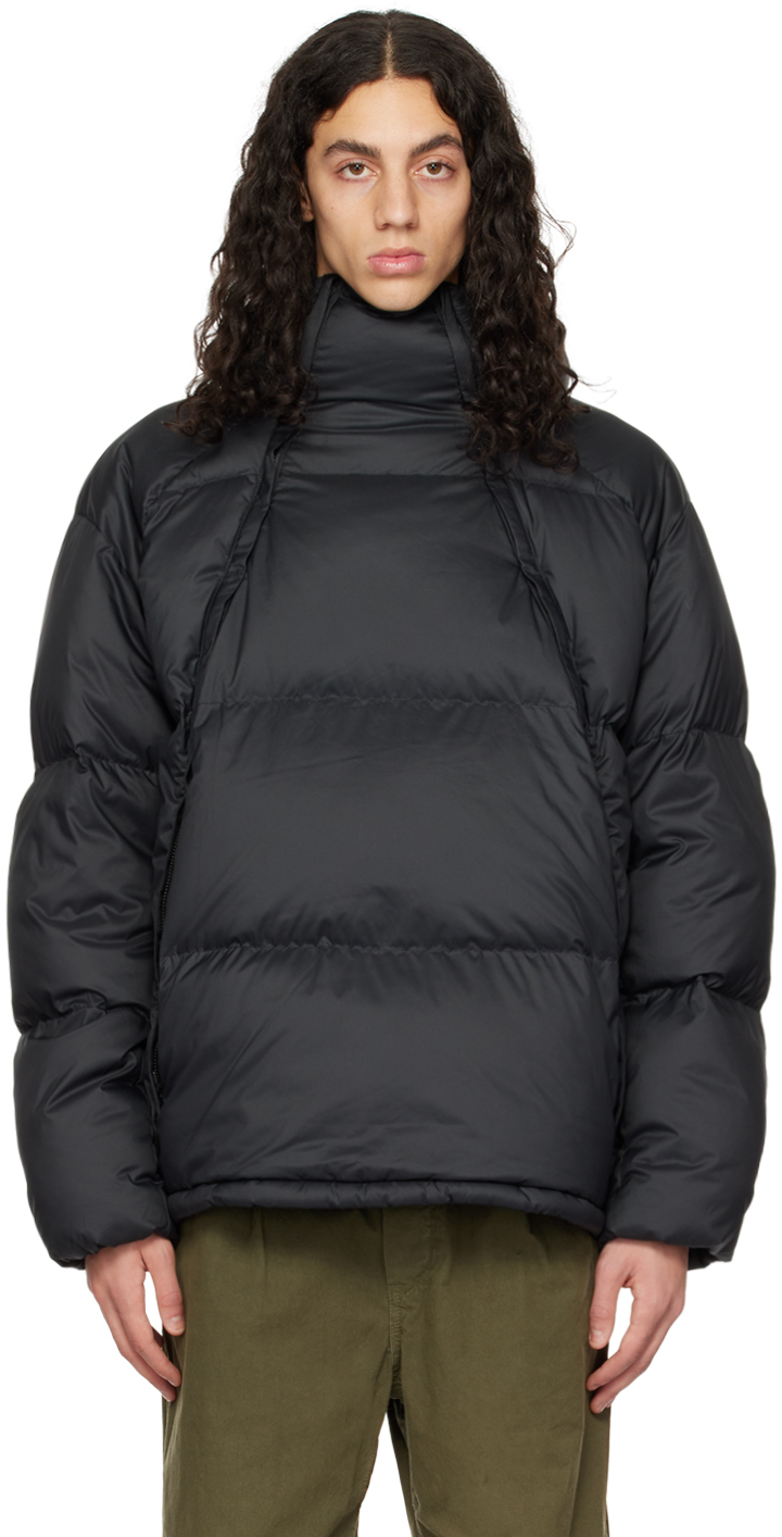 Snow Peak: Black Pullover Down Jacket | SSENSE