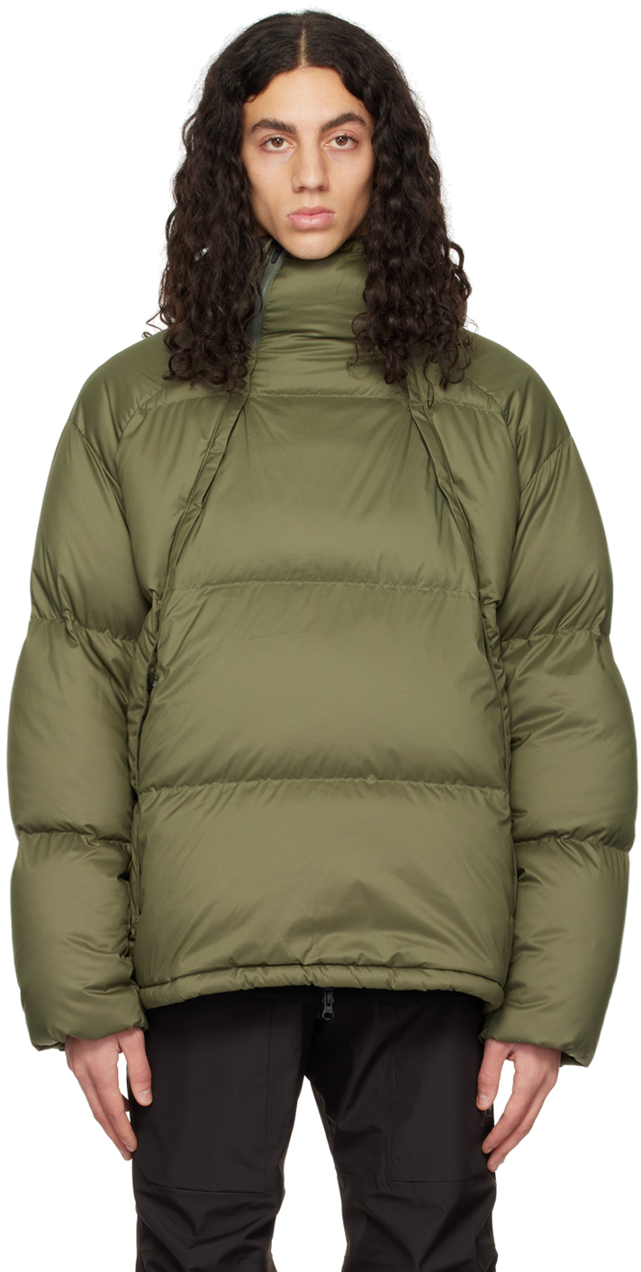 Snow Peak: Khaki Pullover Down Jacket | SSENSE UK