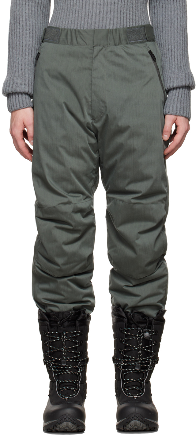 Snow Peak: Green Fire-Resistant Down Trousers | SSENSE Canada