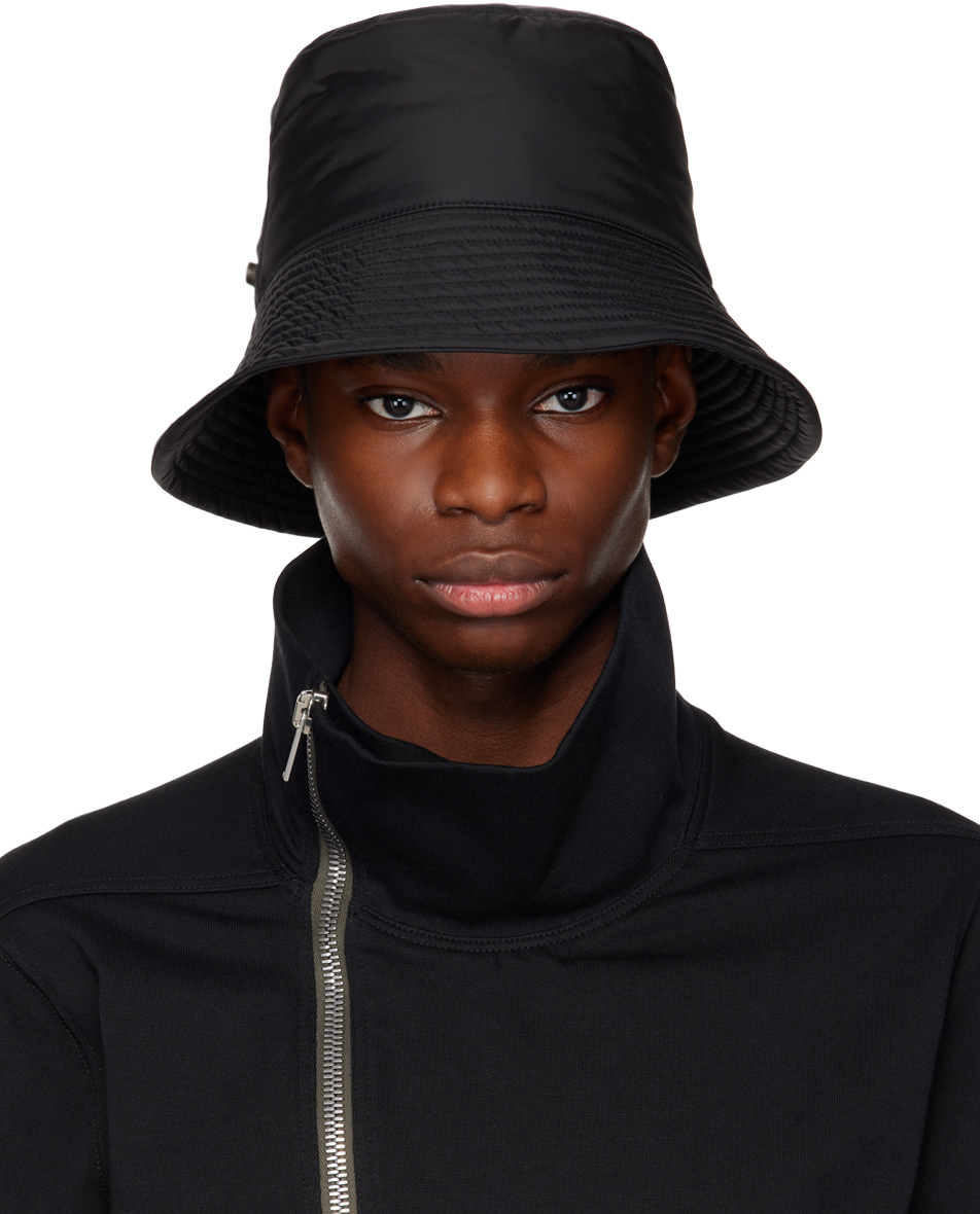 Black Water-Repellent Bucket Hat SSENSE Men Accessories Headwear Hats 