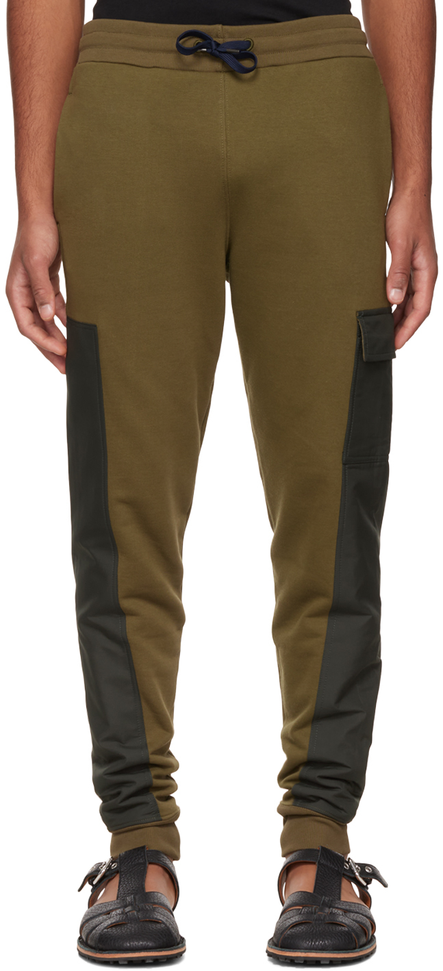 PS by Paul Smith Green Contrast Panel Cargo Pants