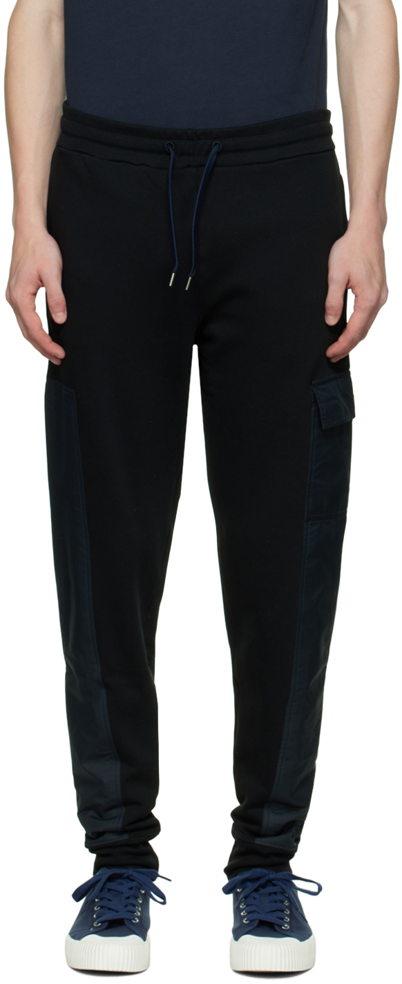 PS by Paul Smith Black Contrast-Panel Lounge Pants