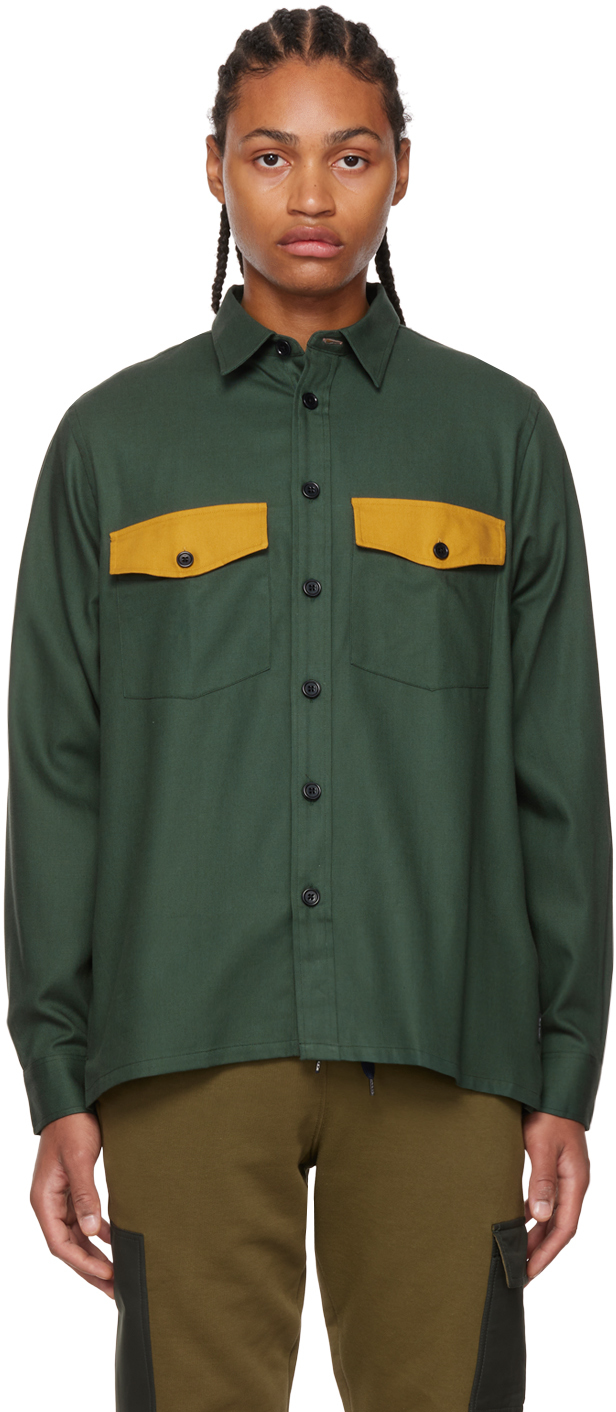 PS by Paul Smith Green Buttoned Shirt