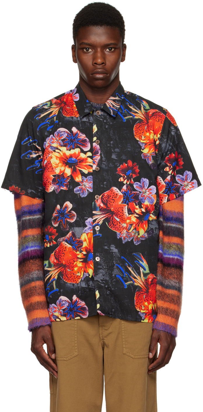 PS by Paul Smith Black Graphic Shirt