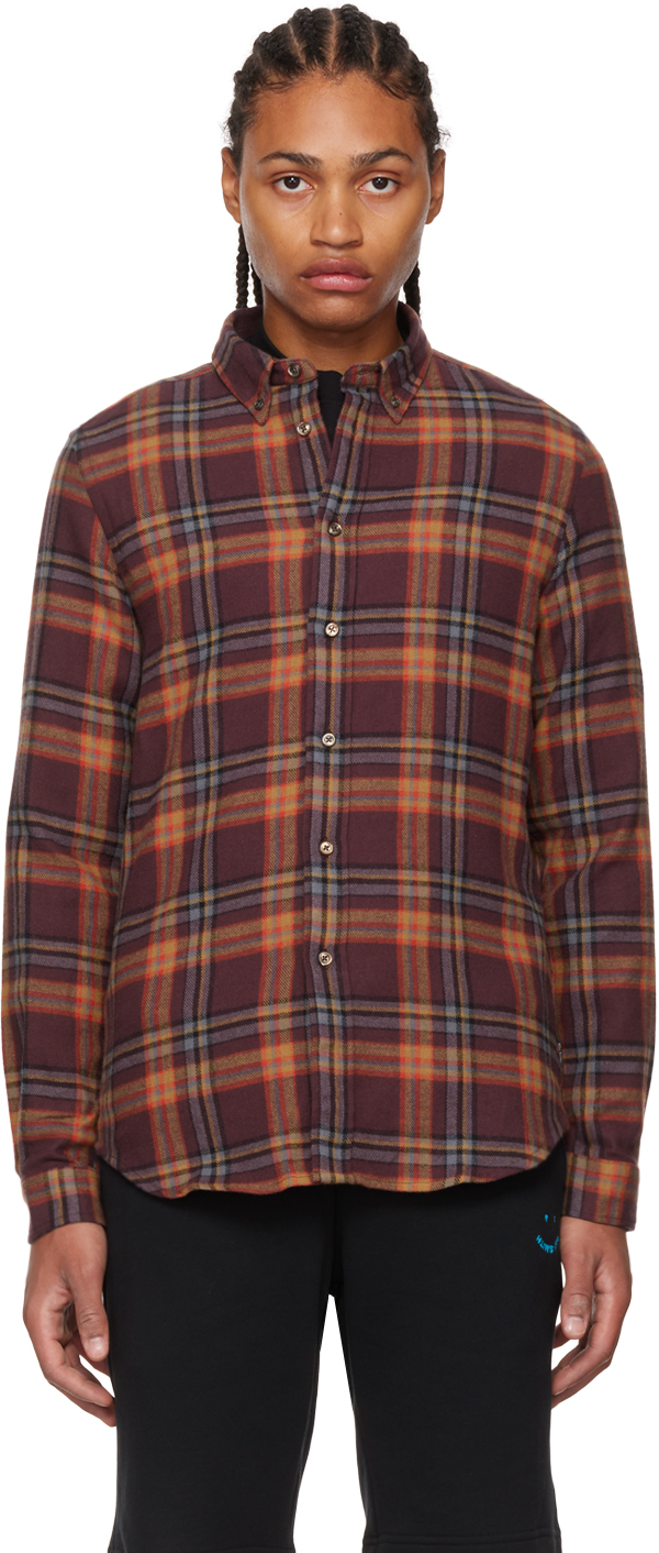 PS by Paul Smith Brown Gradient Check Shirt