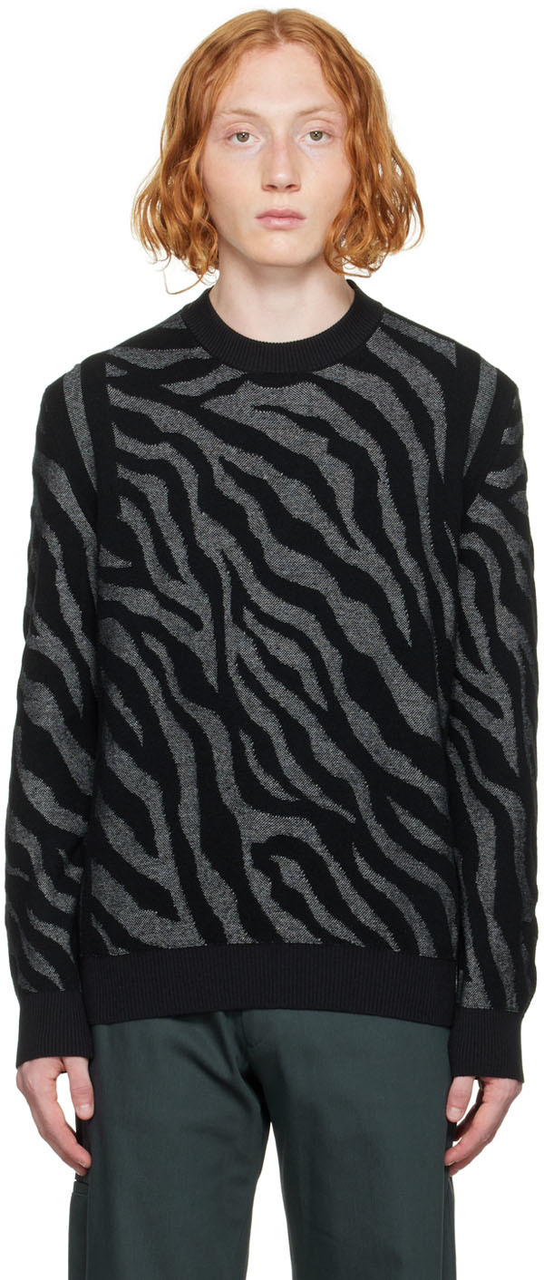 PS by Paul Smith Black Zebra Stripe Sweater
