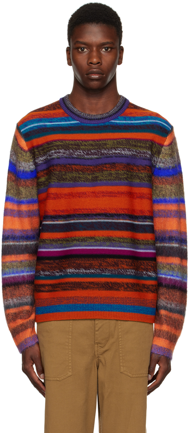 PS by Paul Smith: Orange Stripe Sweater | SSENSE Canada