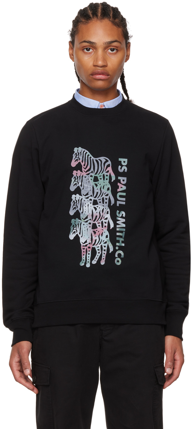 Black Zebra Stack Sweatshirt
