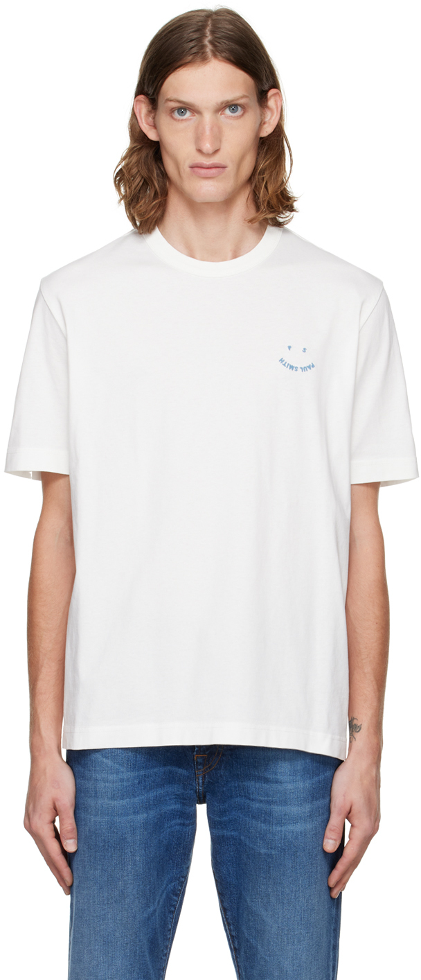 PS by Paul Smith White Happy T-Shirt