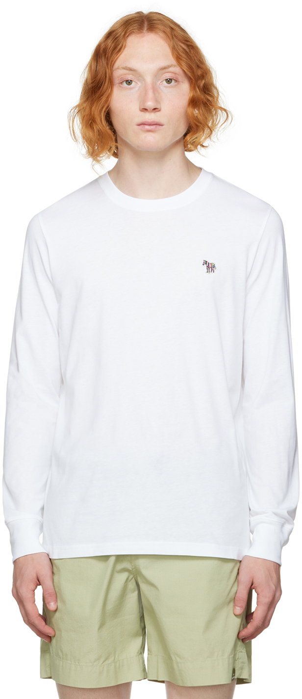PS by Paul Smith White Zebra Long Sleeve T-Shirt