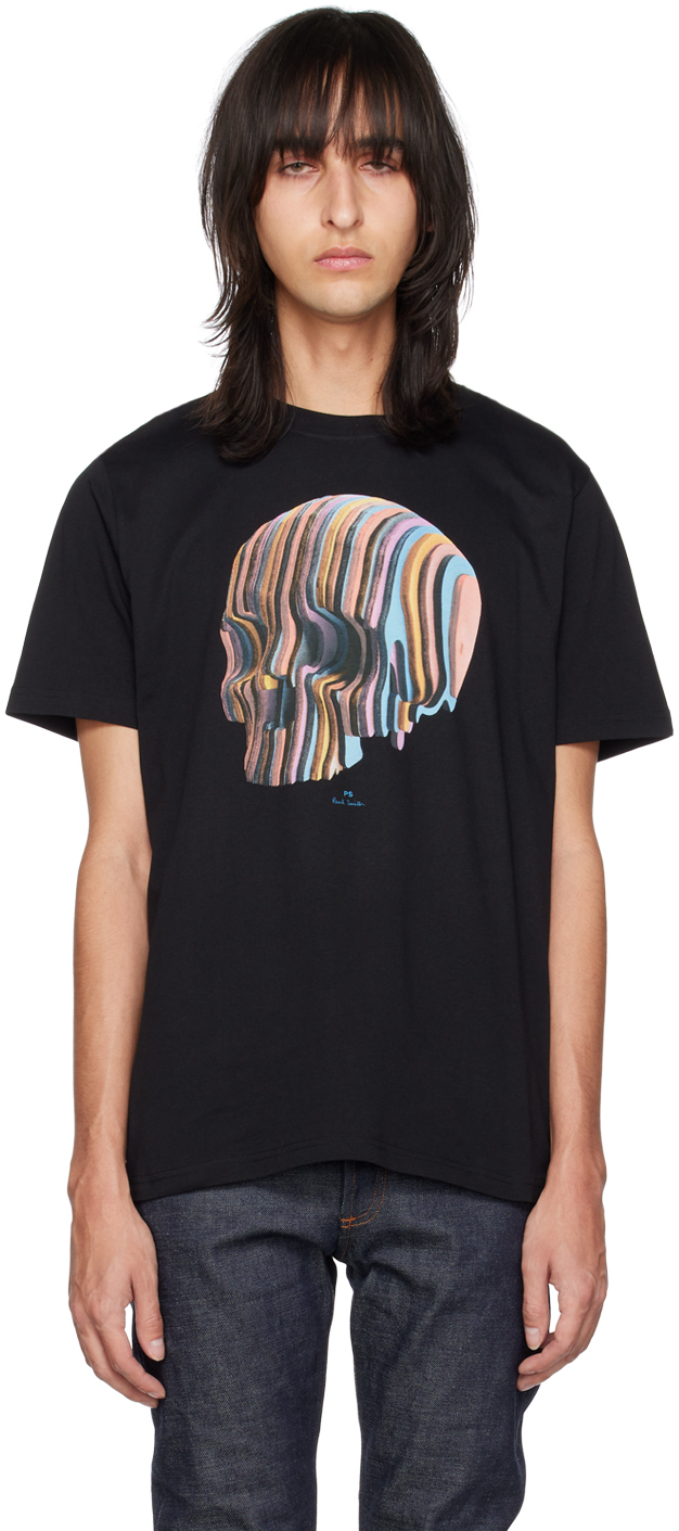 PS by Paul Smith Black Multi Skull T-Shirt