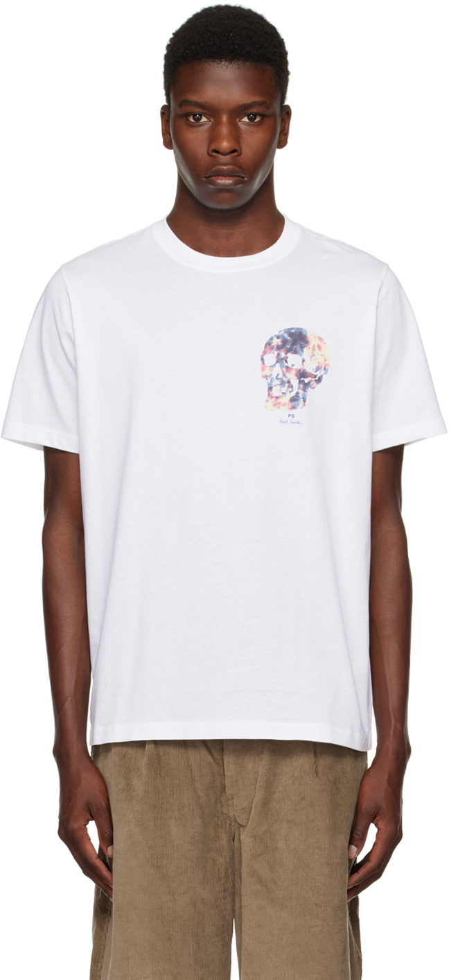 PS by Paul Smith: White Skull T-Shirt | SSENSE Canada