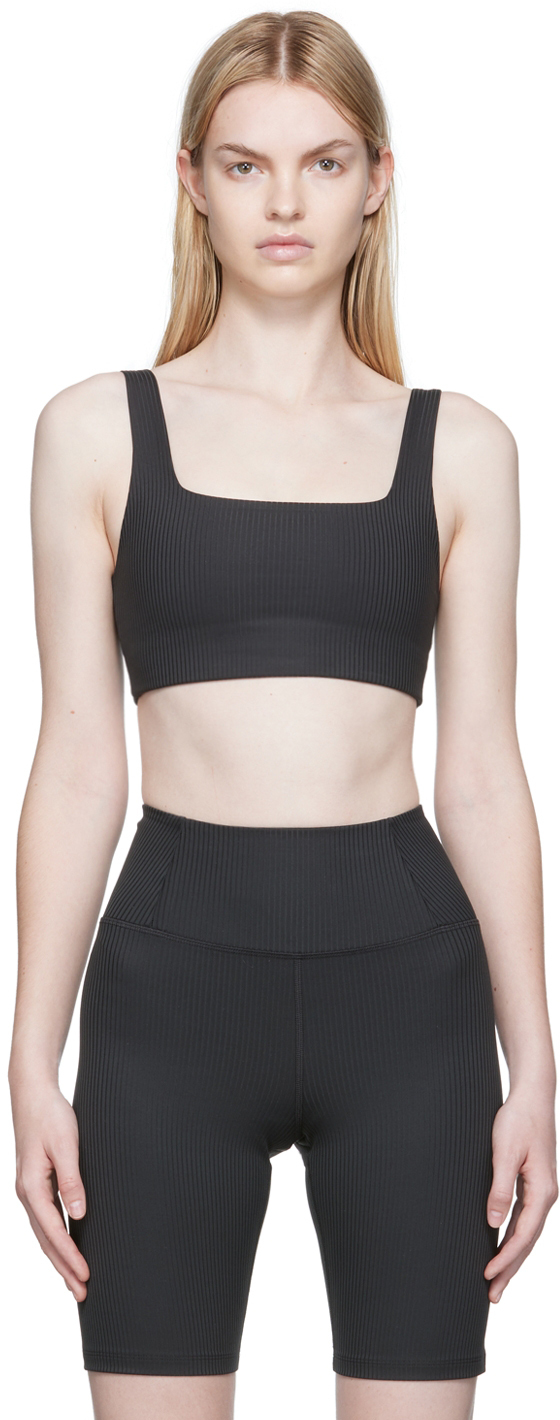 Girlfriend Collective Tommy Recycled-fibre Medium-impact Sports Bra In  Black