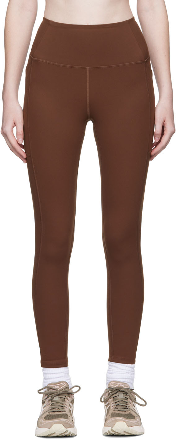 Brown Compressive Pocket Leggings