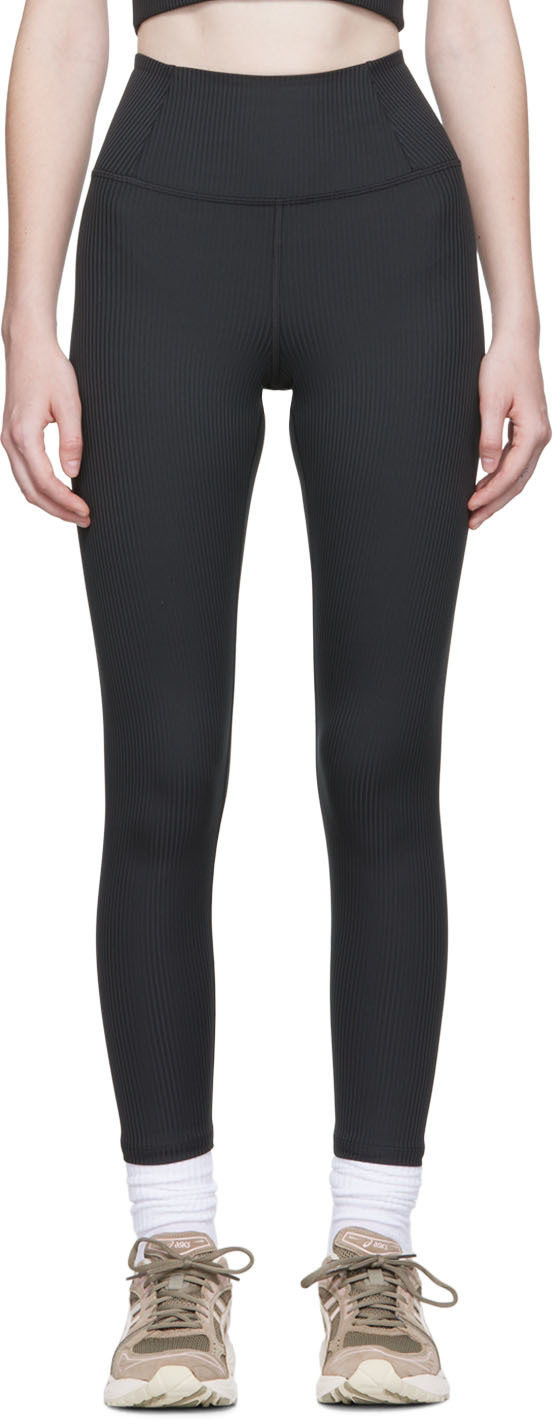 Black Rib High-Rise Leggings by Girlfriend Collective on Sale