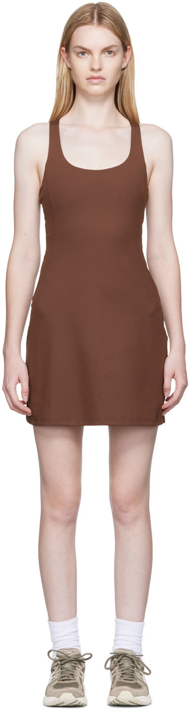 Girlfriend Collective: Brown Paloma Dress | SSENSE Canada