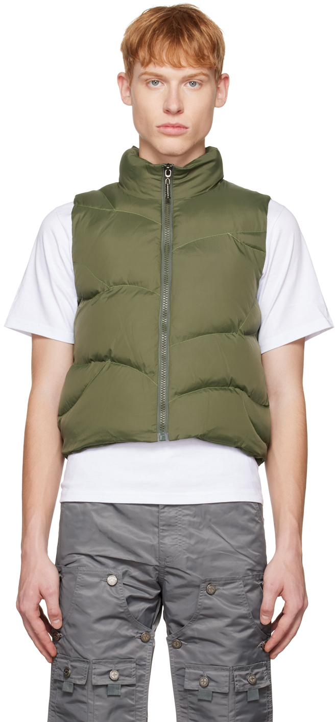 TOMBOGO Green Leaf Puffer Vest