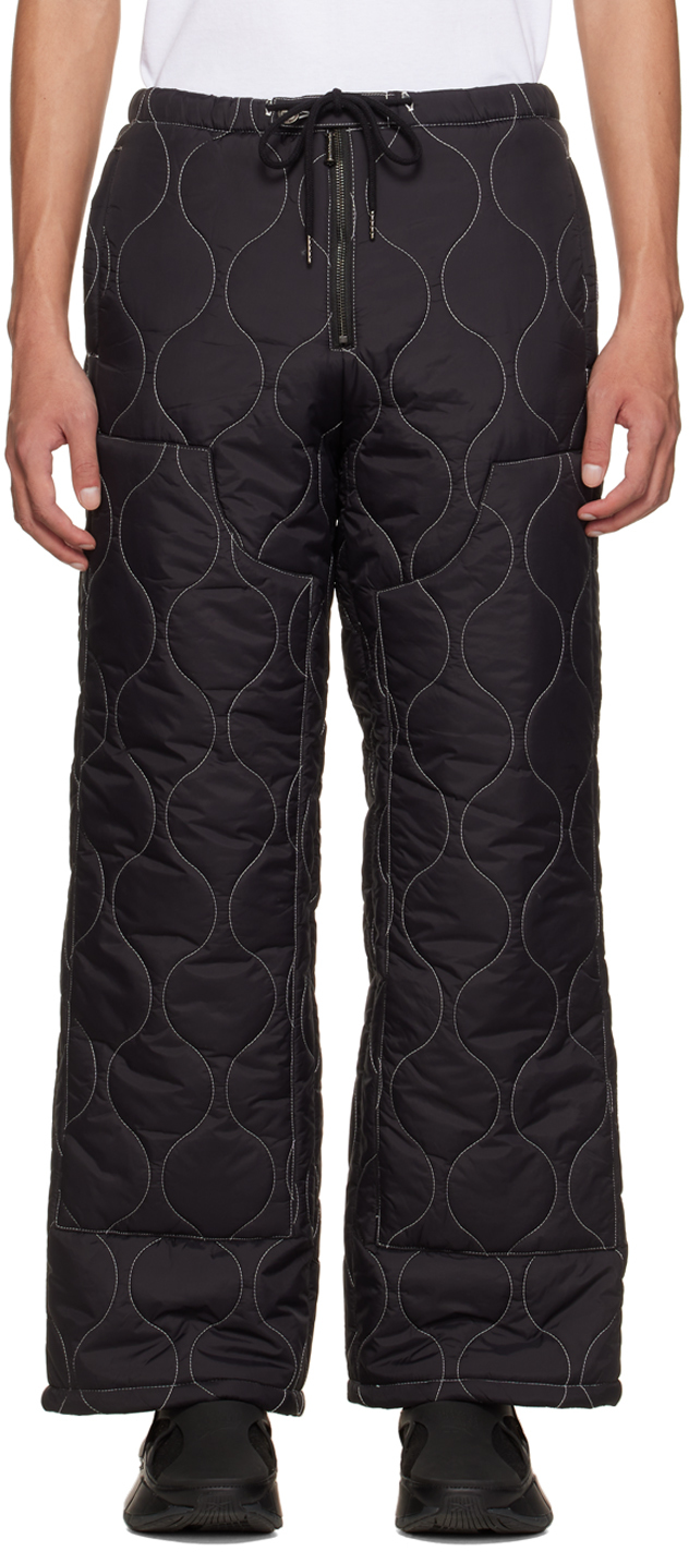 TOMBOGO™: Black Quilted Double Knee Trousers