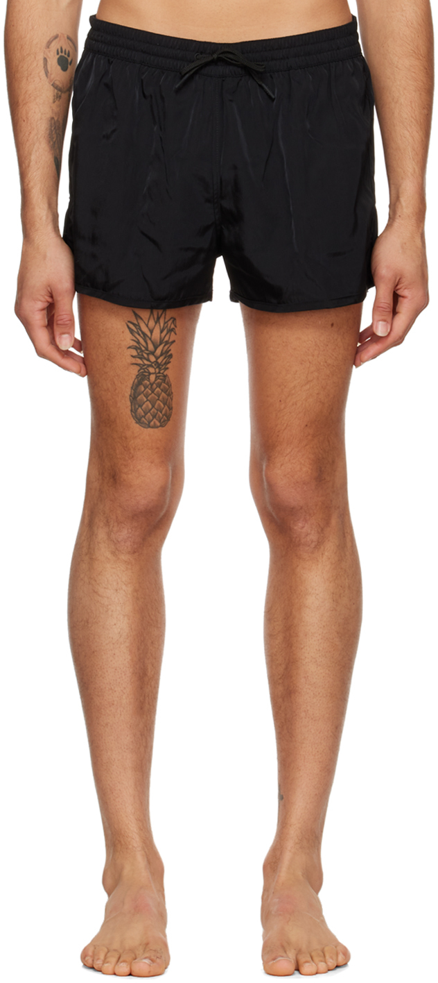 Black Drawstring Swim Shorts