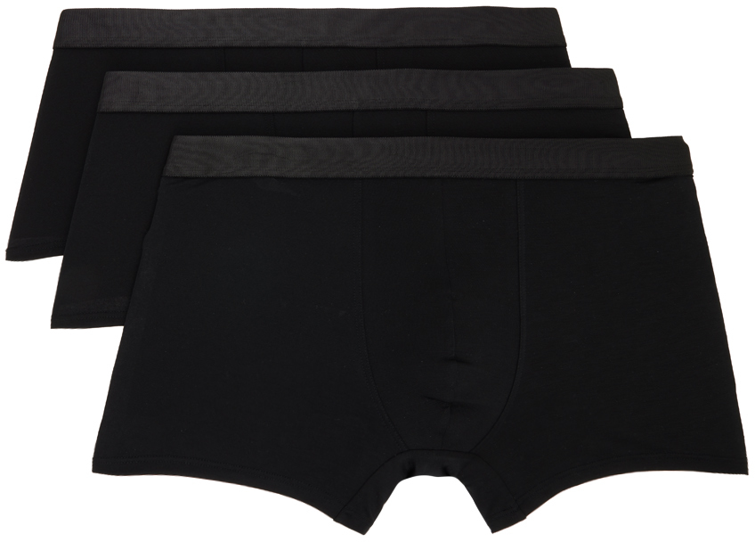 Three-Pack Black Trunk Boxers by CDLP on Sale