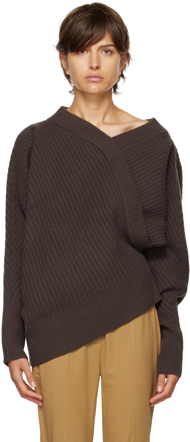 LVIR: Brown Unbalance Sweater | SSENSE