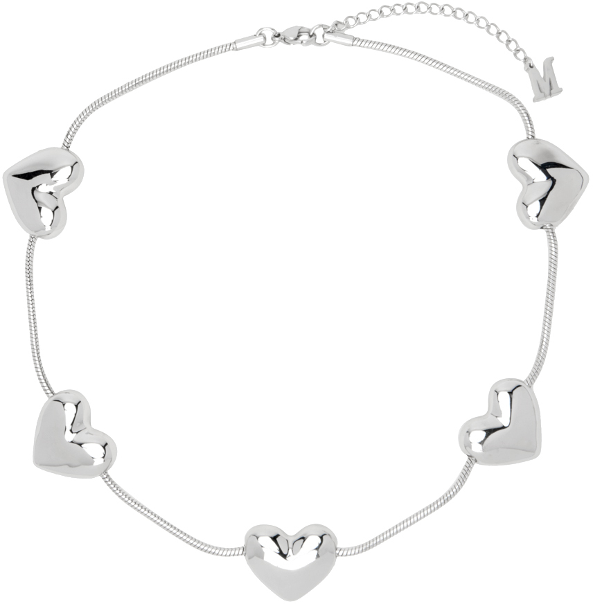 Marland Backus Ssense Exclusive Silver Heart String Necklace In