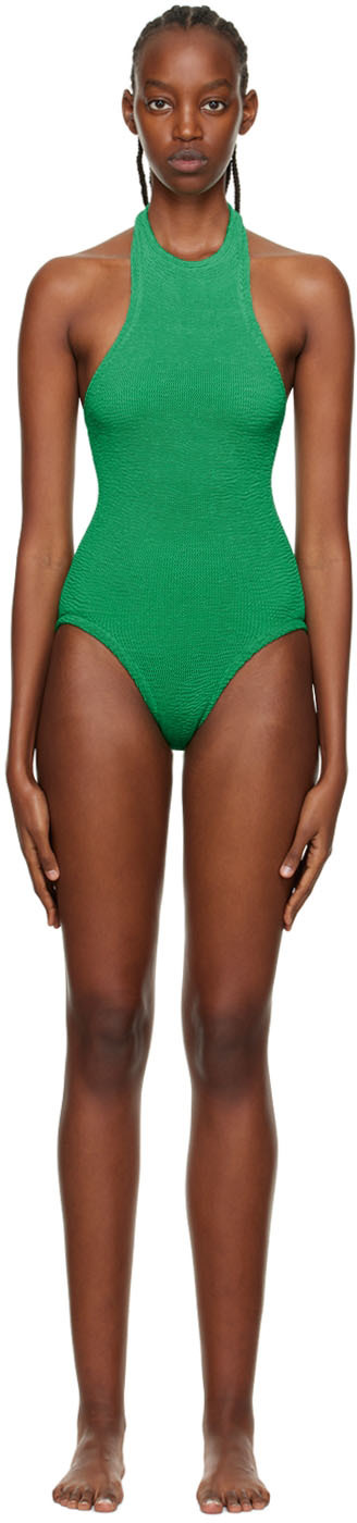 Hunza G Green Polly One-Piece Swimsuit