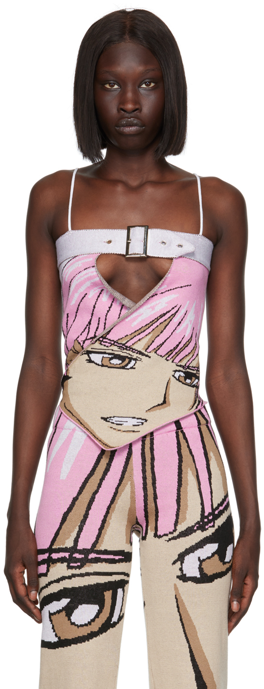 SSENSE Exclusive Pink Anime Tank Top by 1XBLUE on Sale