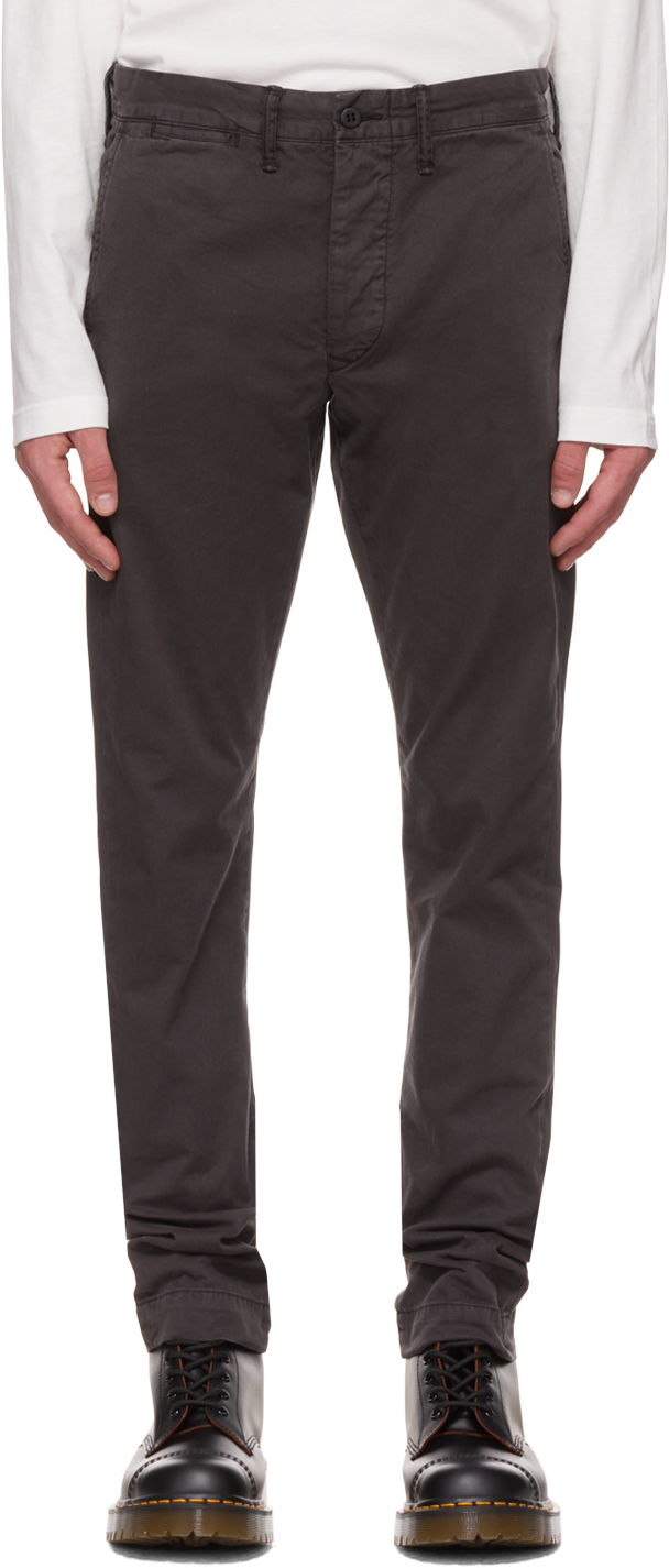 Black Chino Trousers by RRL on Sale