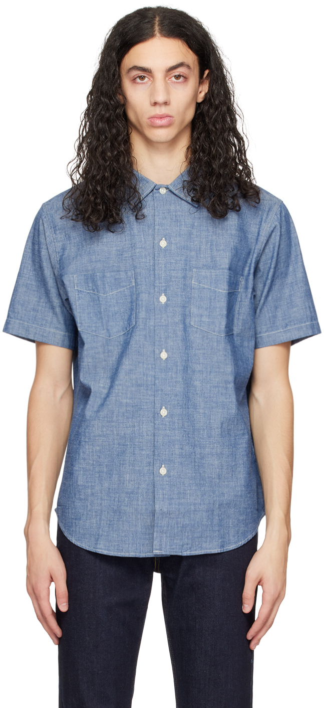 RRL: Blue Camp Shirt | SSENSE