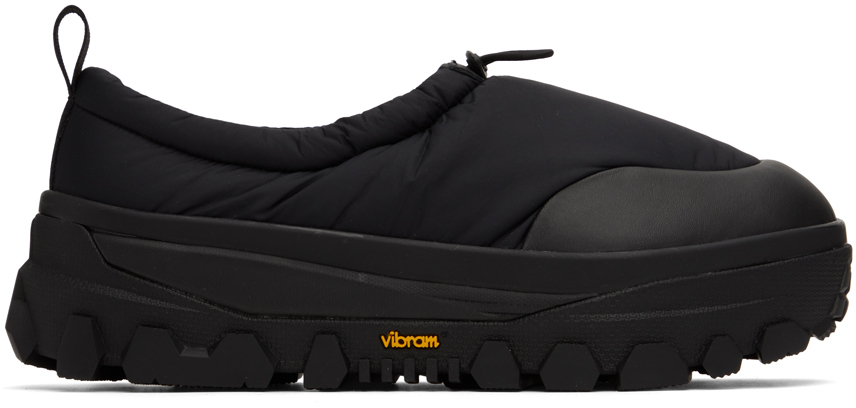 Black Vibram Padded Slippers