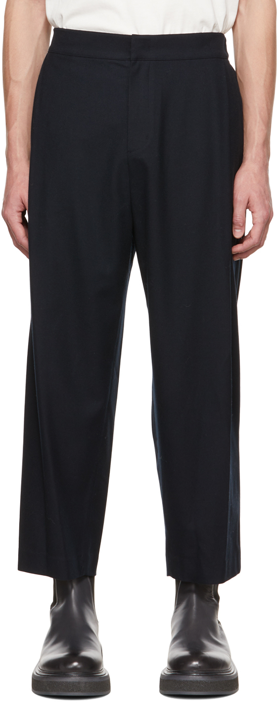 AMOMENTO Navy Garconne Trousers
