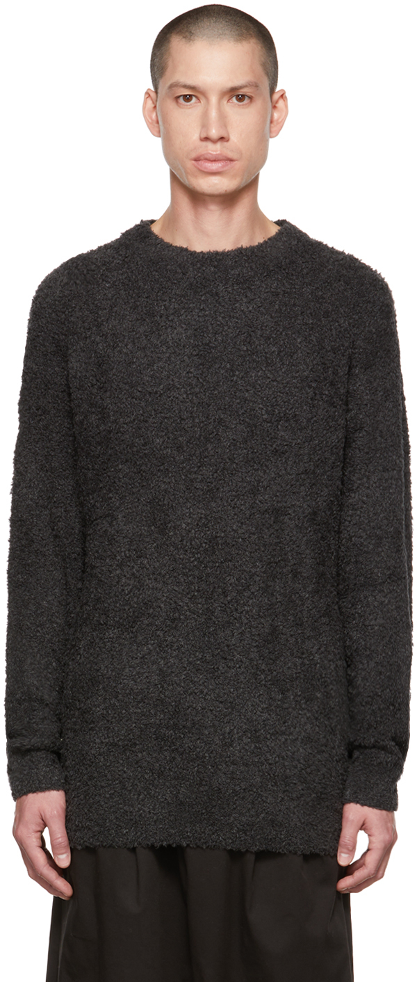 AMOMENTO Black Crewneck Sweater
