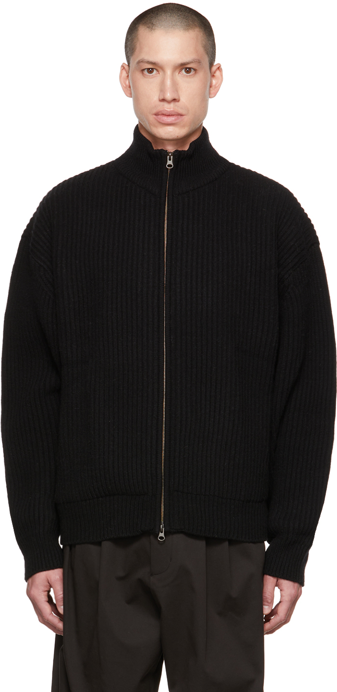 AMOMENTO: Black Full Needle Sweater | SSENSE UK