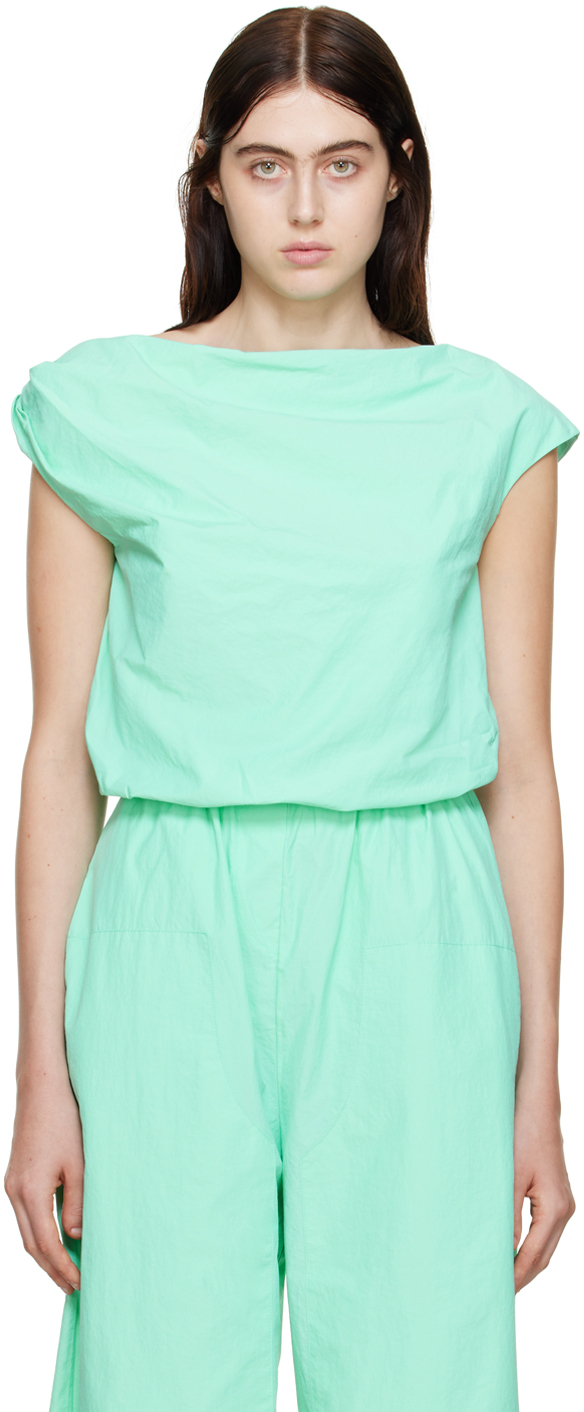 Ssense Donna Abbigliamento Bluse e tuniche Bluse SSENSE Exclusive Green Shirred Blouse 