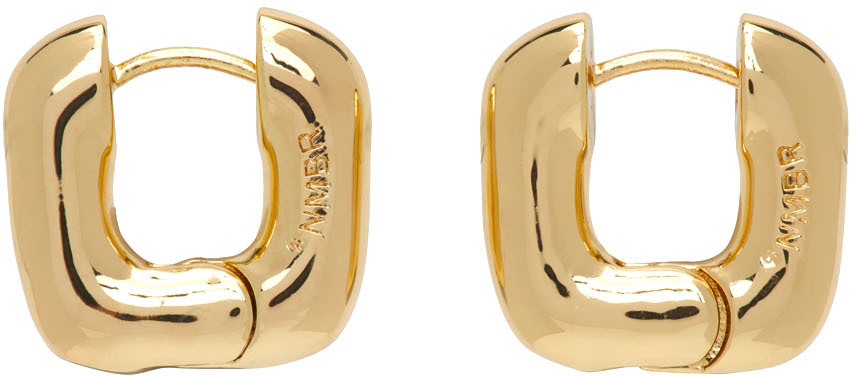 Gold Numbers Single Earring Ssense Uomo Accessori Gioielli Orecchini 