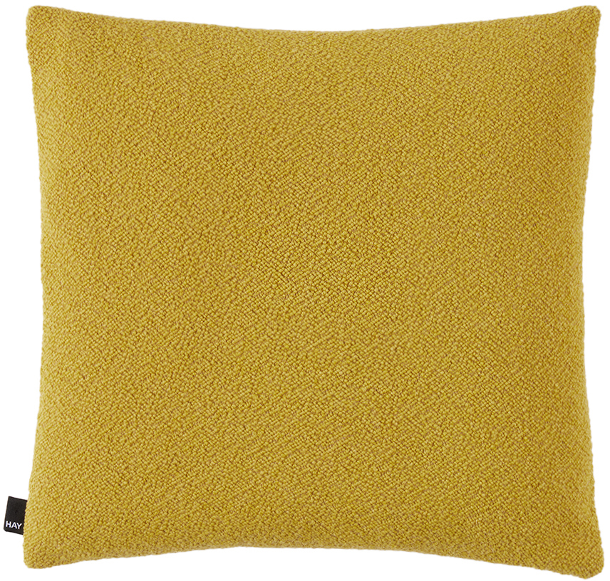 Yellow Texture Cushion by HAY SSENSE Canada