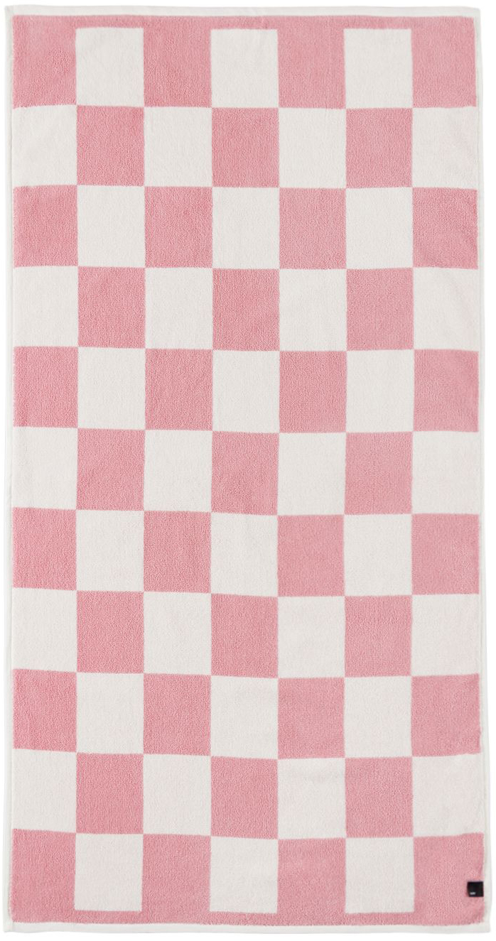 HAY Check bath towel, poppy red