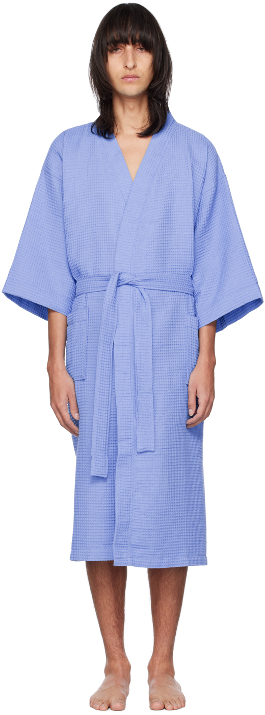 HAY BLUE WAFFLE BATHROBE 
