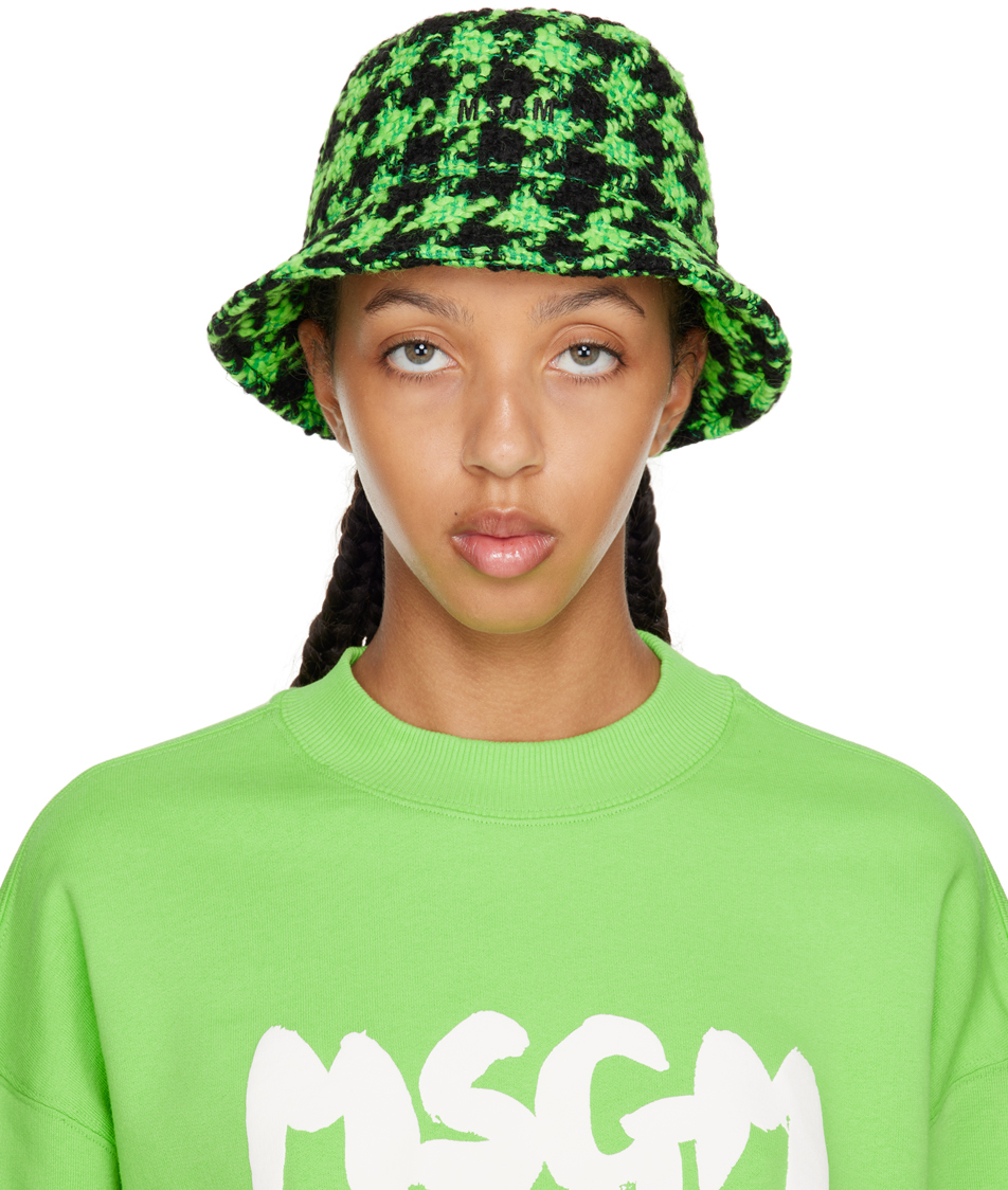 MSGM Black Kangol Edition Wool Bucket Hat | Smart Closet