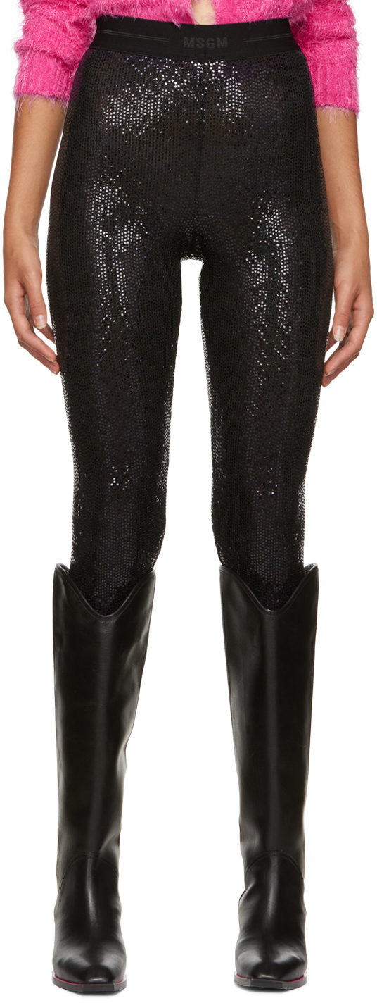 Black Sequin Trousers