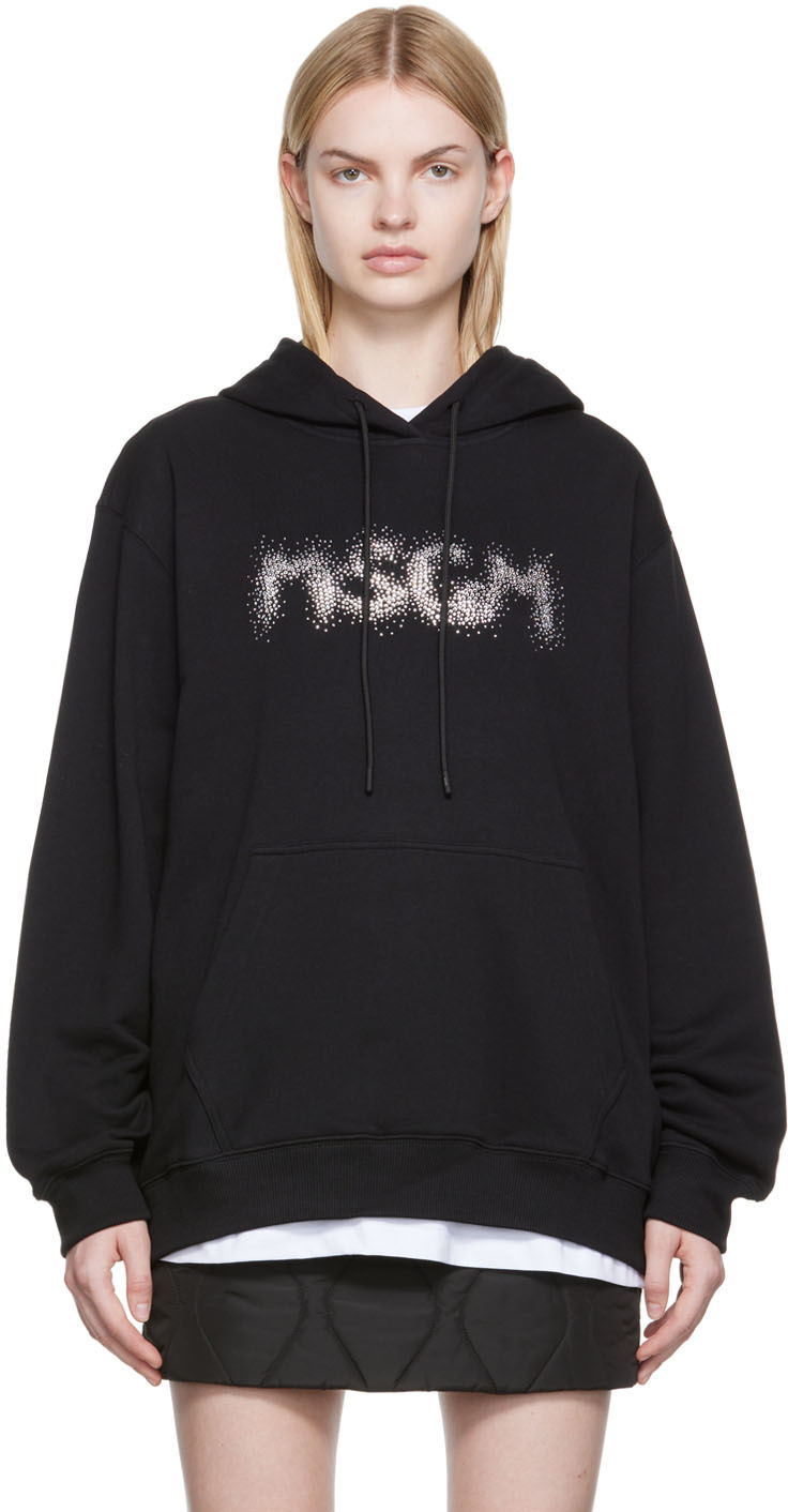 Black Cotton Hoodie